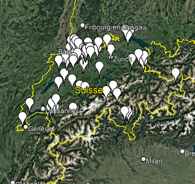 Carte Urbex Suisse - Lost-Places-Karte Schweiz