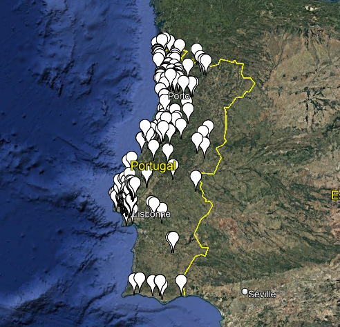 Carte Urbex Portugal - Mapa Urbex Portugal