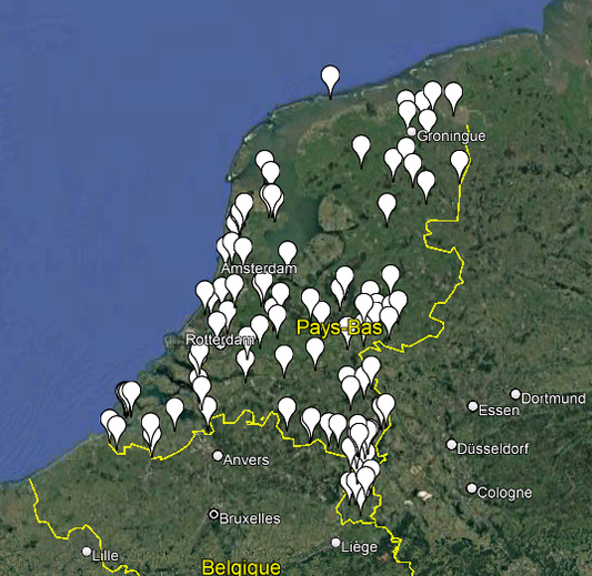 Carte Urbex Pays-Bas